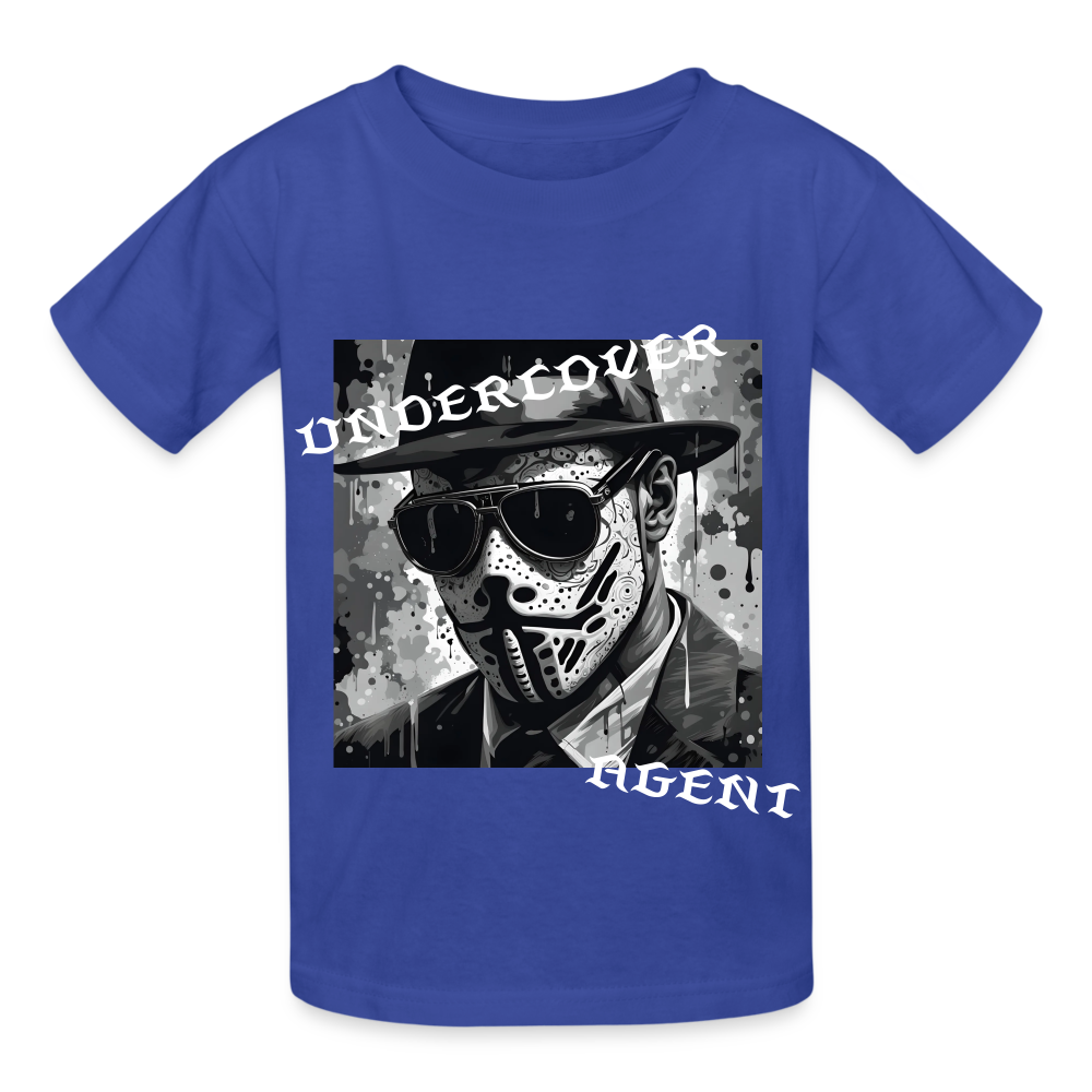 UNDERCOVER AGENT - CHILDREN'S T-SHIRT - royal blue