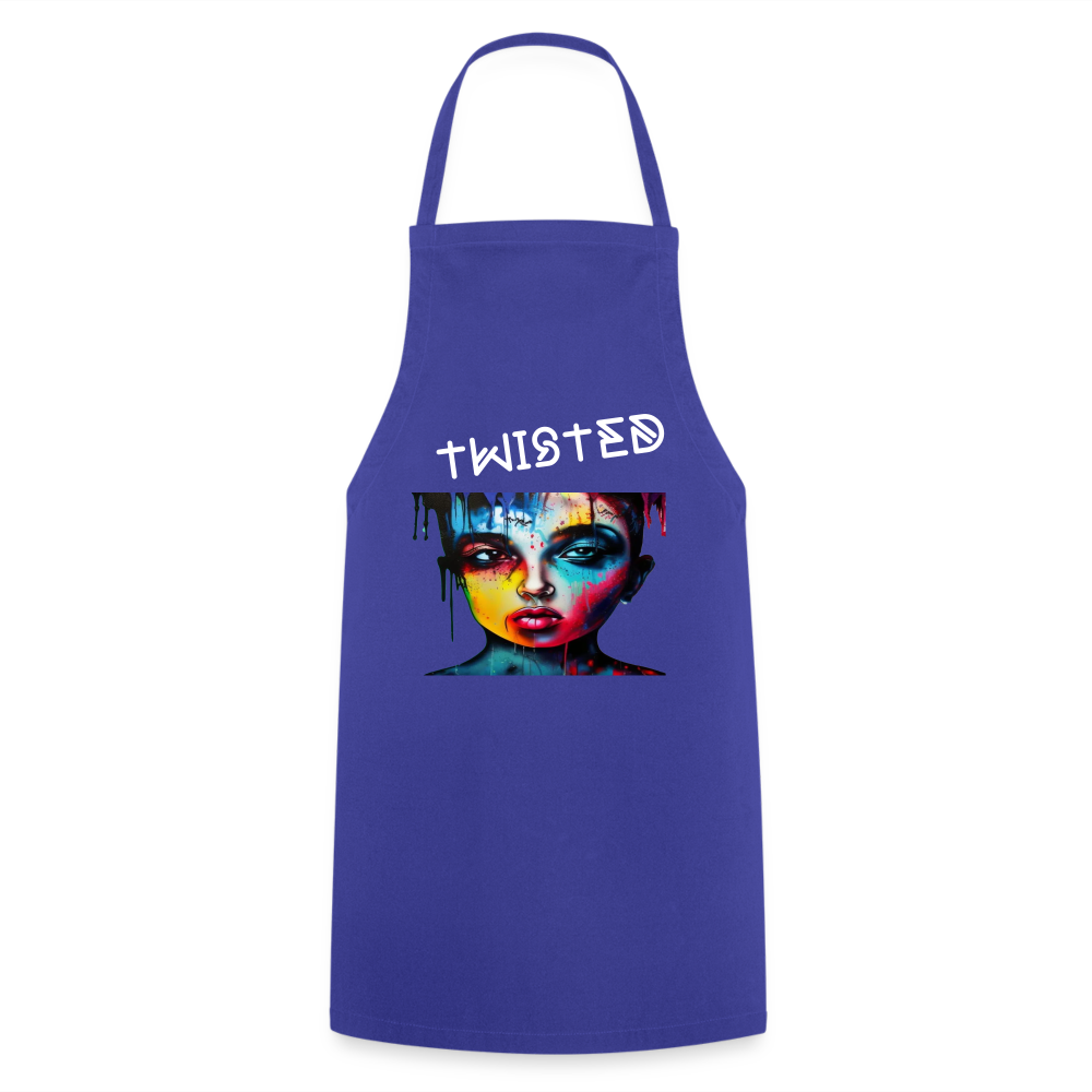 TWISTED - ADULT APRON - royal blue