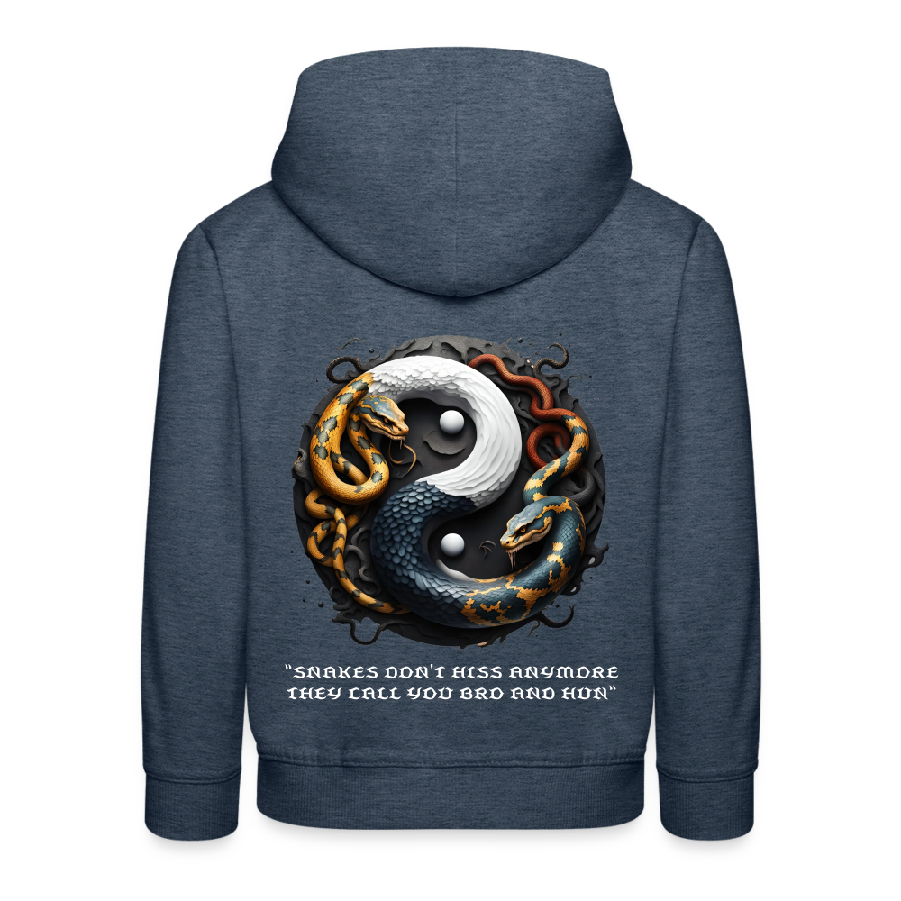 YING YANG - CHILDREN'S HOODIE - heather denim