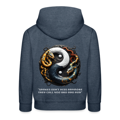 YING YANG - CHILDREN'S HOODIE - heather denim