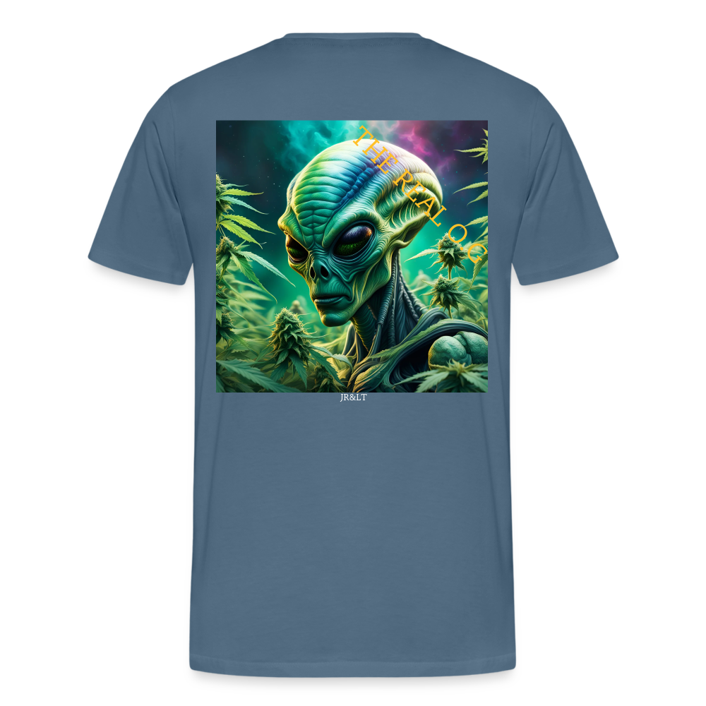 THE REAL ALIEN O.G!! MENS PREMIUM T-SHIRT - steel blue