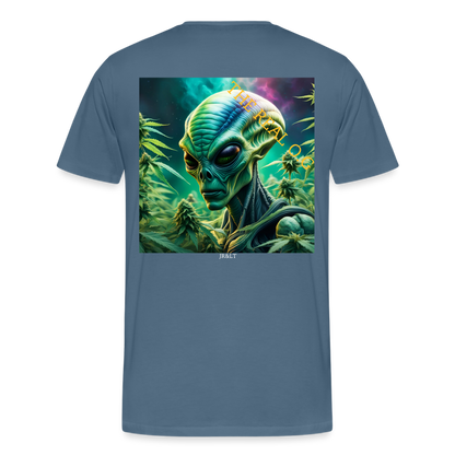 THE REAL ALIEN O.G!! MENS PREMIUM T-SHIRT - steel blue