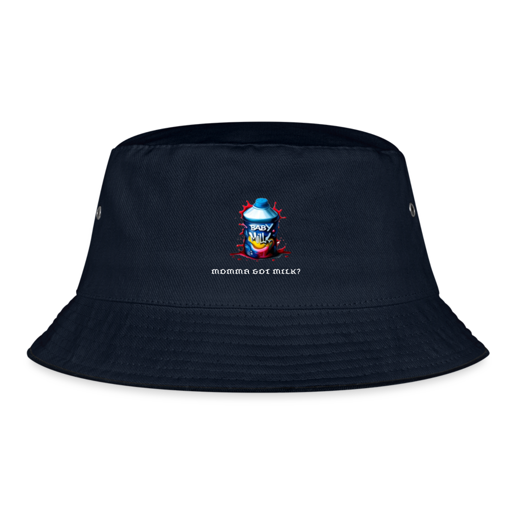 MOMMA GOT MILK?? BUCKET HAT - navy