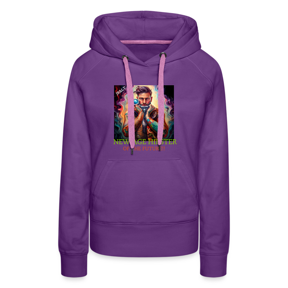 NEW AGE HIPSTER... WOMENS HOODIE - purple