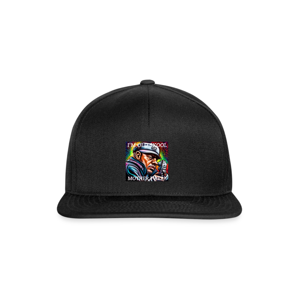 I'M OLD SCHOOL MOTHERF'KER!! SNAPBACK CAP - black/black