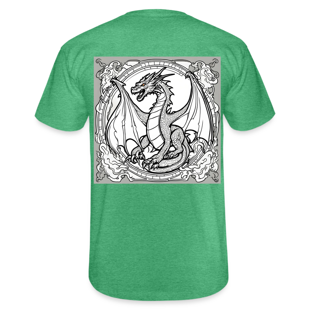 COLOUR IN YOURSELF DRAGON - MEN'S CLASSIC T-SHIRT - heather green