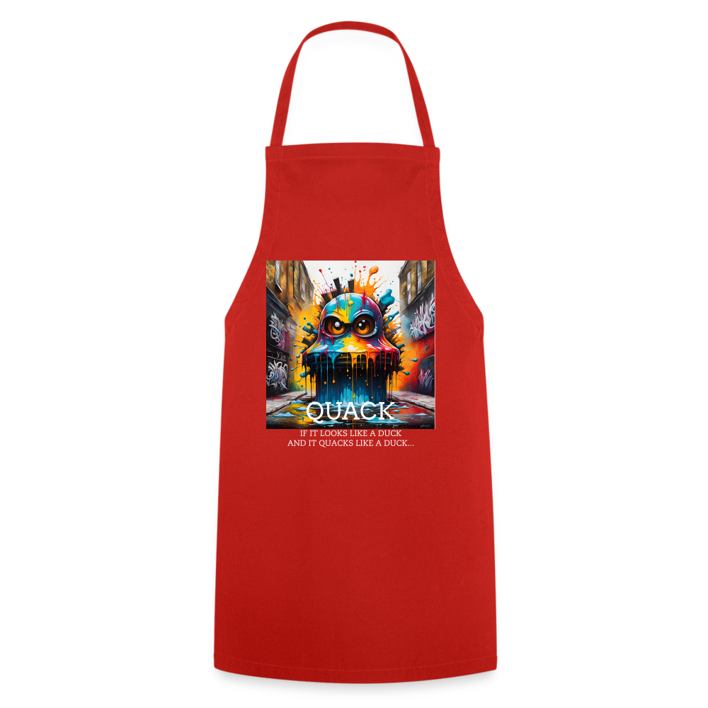 QUACK!! ADULT APRON - red