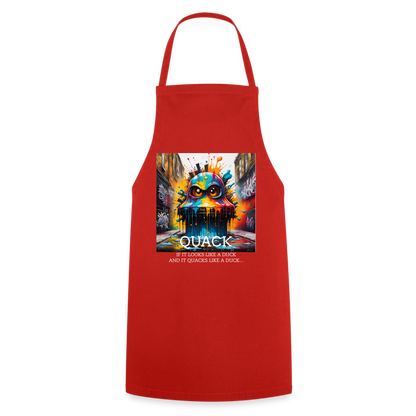 QUACK!! ADULT APRON - red