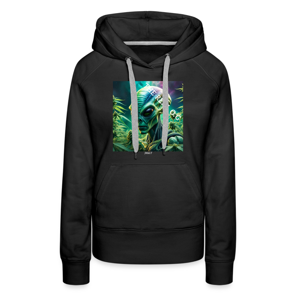 THE REAL ALIEN O.G!! - WOMENS HOODIE - black