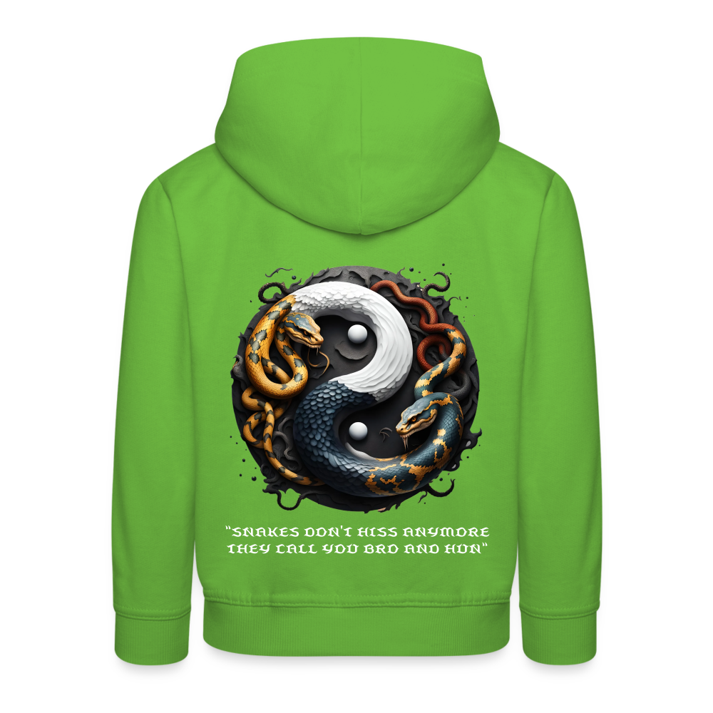 YING YANG - CHILDREN'S HOODIE - light green