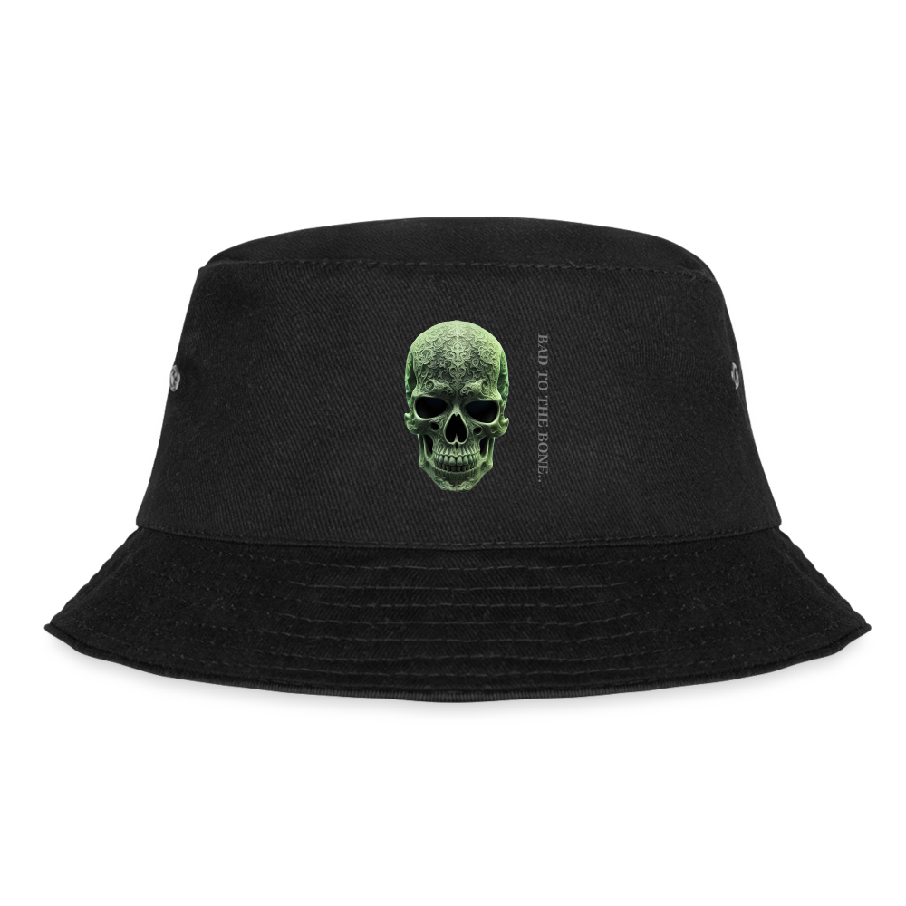 BAD TO THE BONE!! BUCKET HAT - black