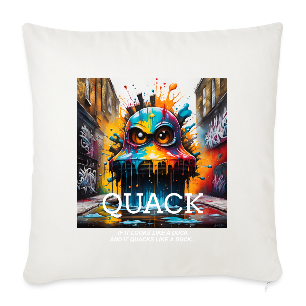 QUACK!! CUSHION COVER WITH FILLING - natural white