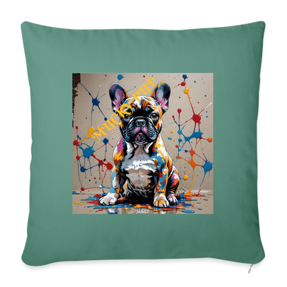 ROSIE-MUCKY PUP CUSHION WITH FILLING 45cm x 45cm - cypress green