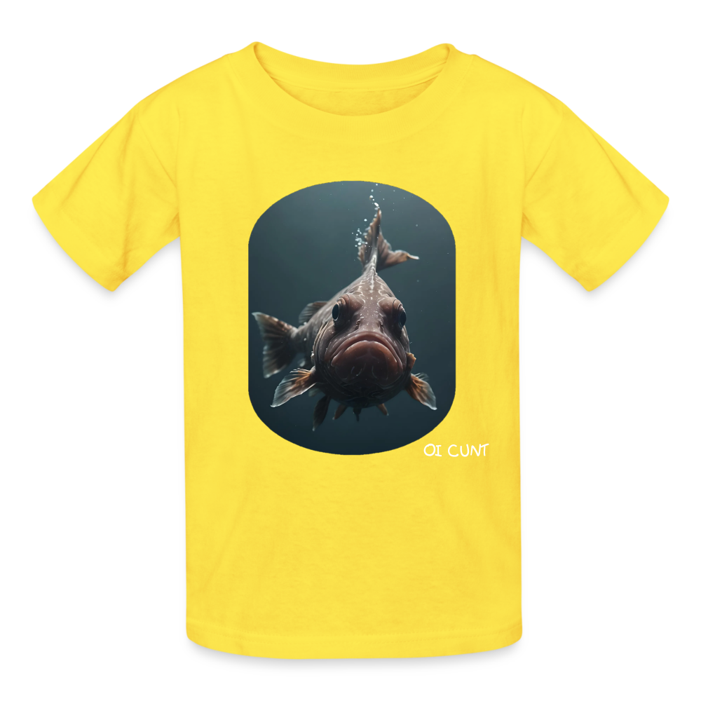 OI CUNT!! CHILDREN'S T-SHIRT - yellow