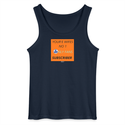 YOUR WIFE'S NO1 - MEN'S TANK TOP - navy