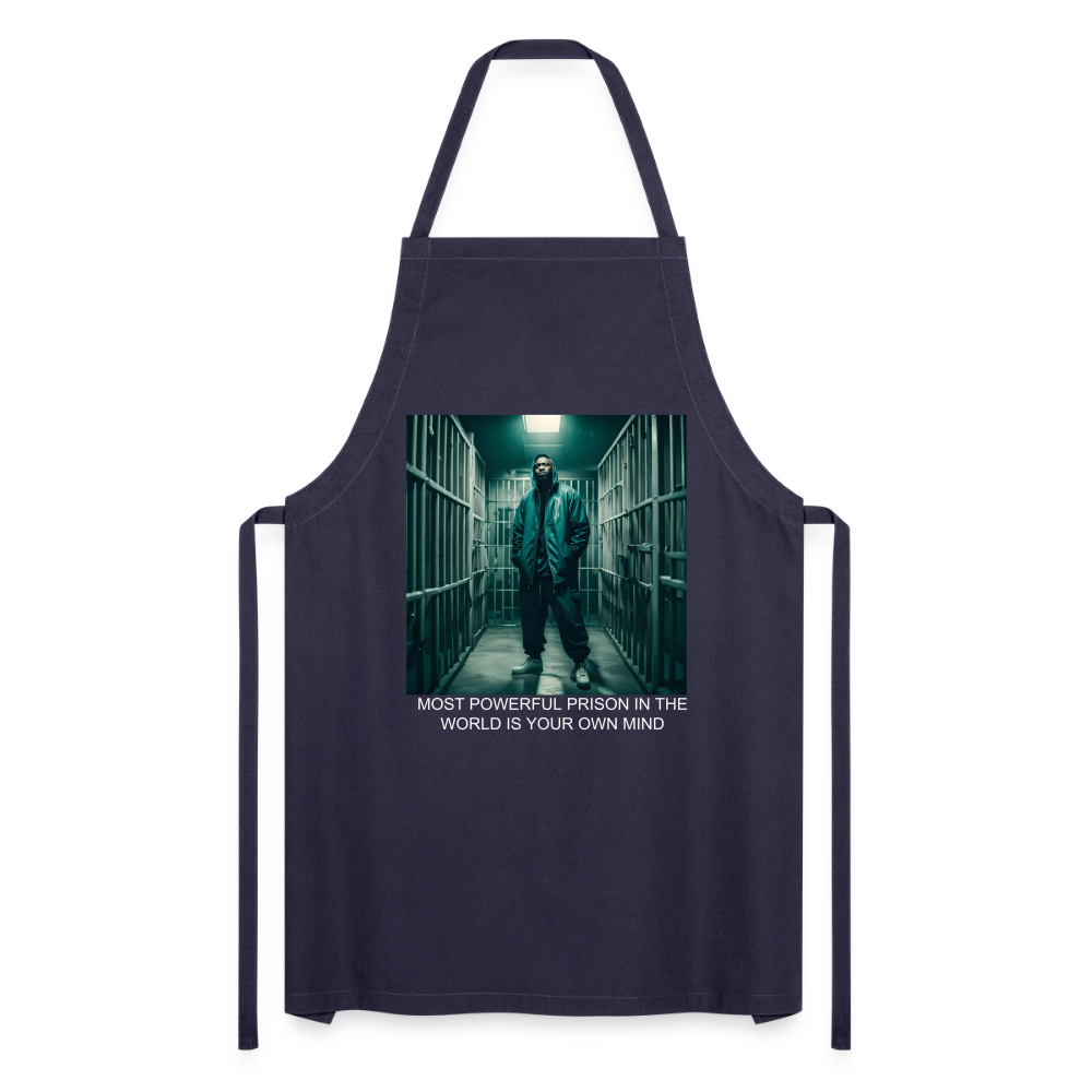 MOST POWERFUL - ADULT APRON - navy