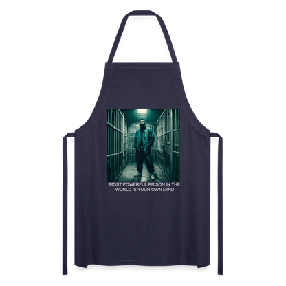 MOST POWERFUL - ADULT APRON - navy