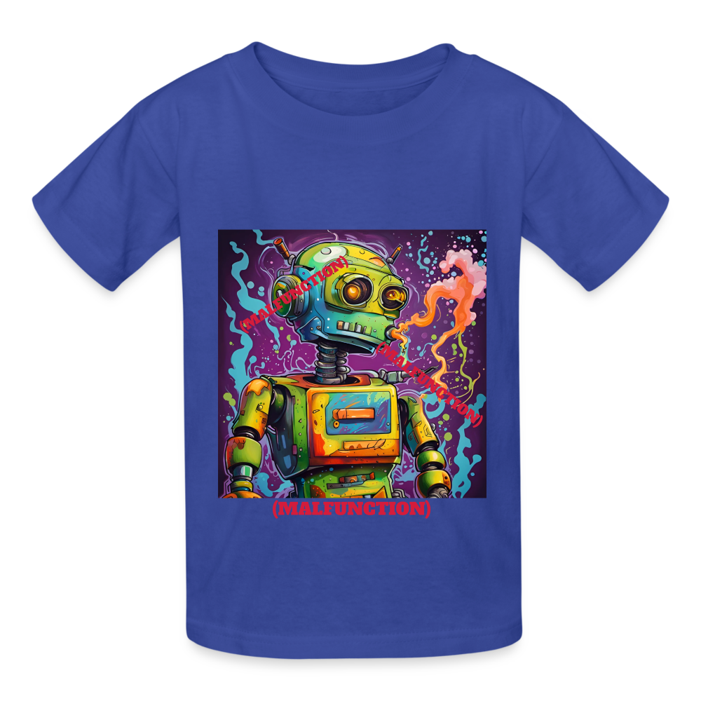 MALFUNCTIONING ROBOT!! CHILDREN'S T-SHIRT - royal blue