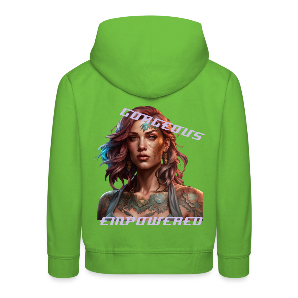 GORGEOUS & EMPOWERED CHILDREN'S HOODIE - light green