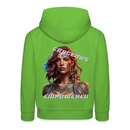 GORGEOUS & EMPOWERED CHILDREN'S HOODIE - light green