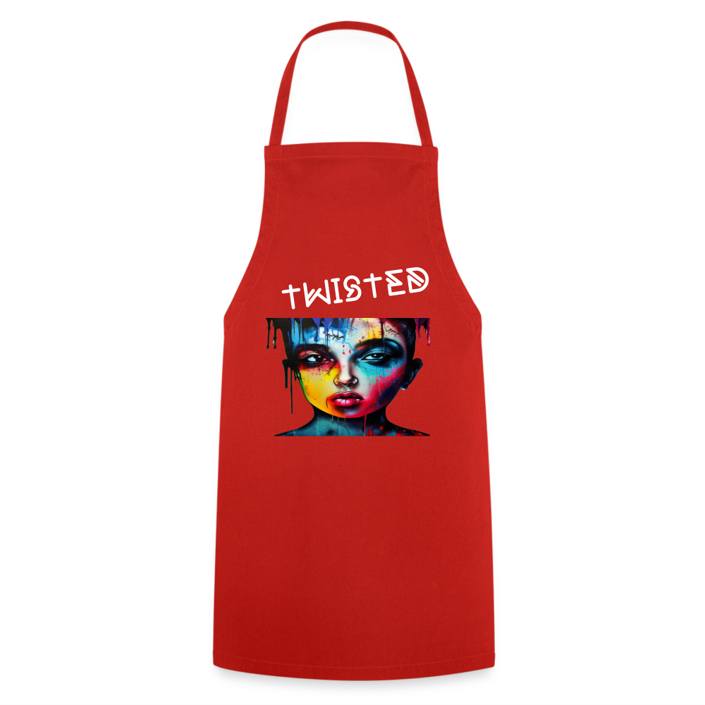 TWISTED - ADULT APRON - red