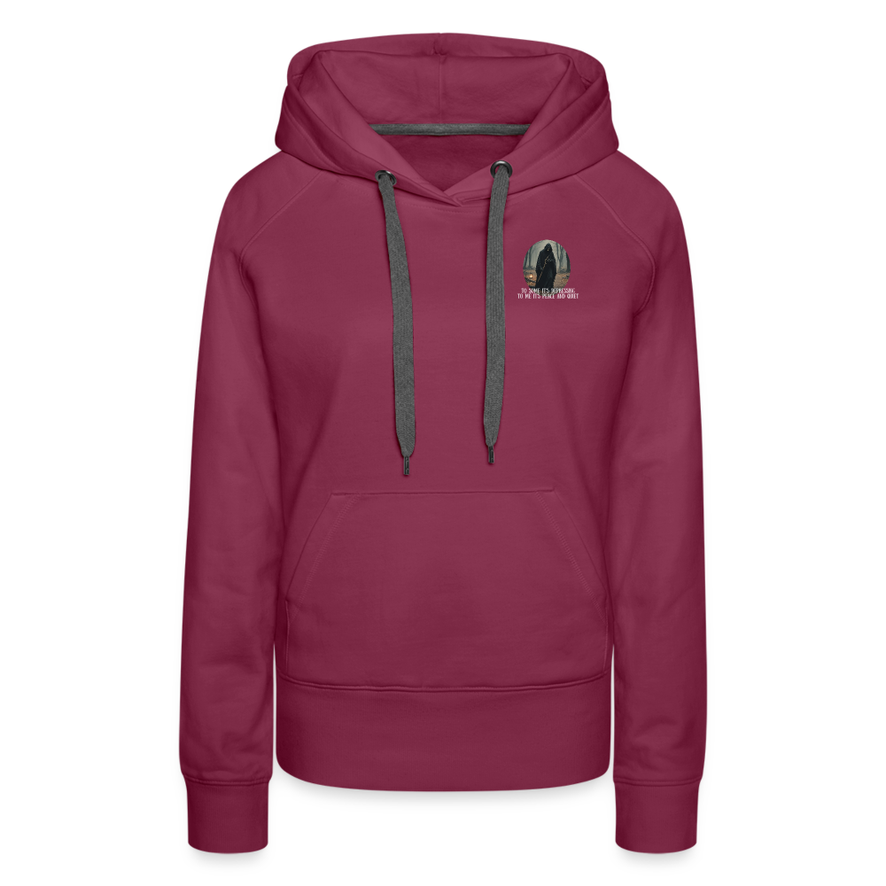 LONELY GRIM REAPER - WOMEN'S HOODIE - bordeaux