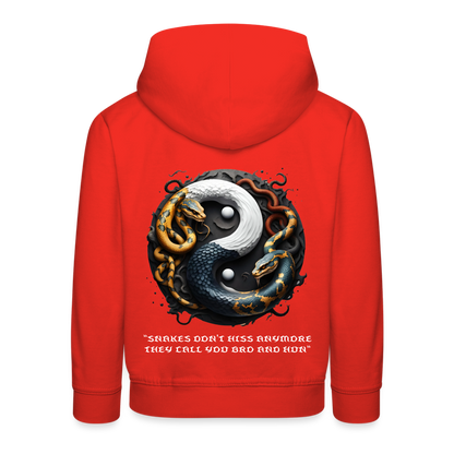 YING YANG - CHILDREN'S HOODIE - red