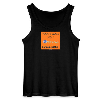 YOUR WIFE'S NO1 - MEN'S TANK TOP - black