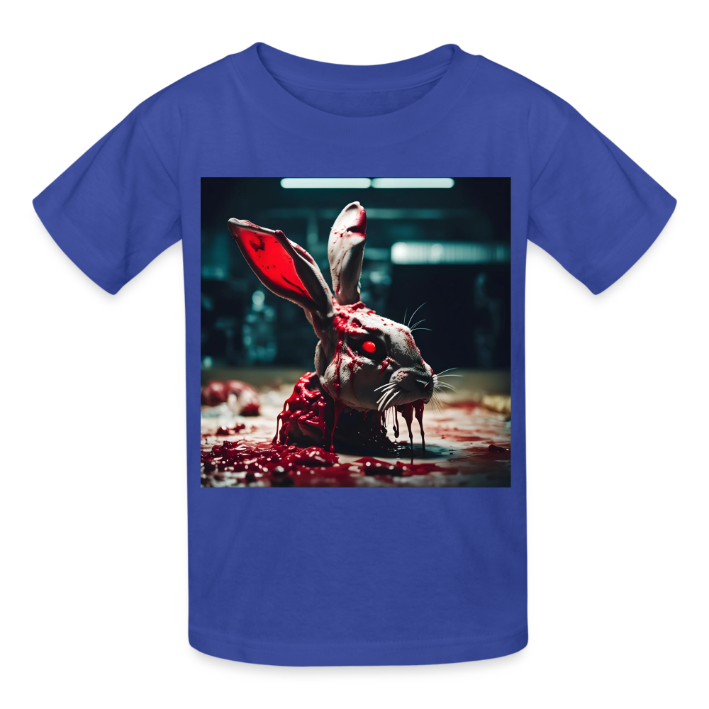 RED EYED RABBIT - CHILDREN'S T-SHIRT - royal blue