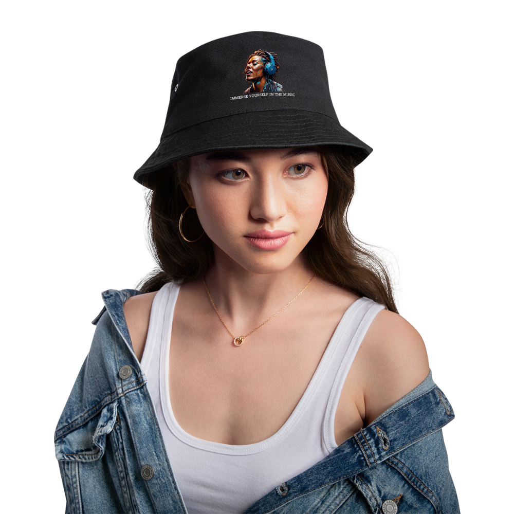 IMMERSE YOUR SELF - BUCKET HAT - black