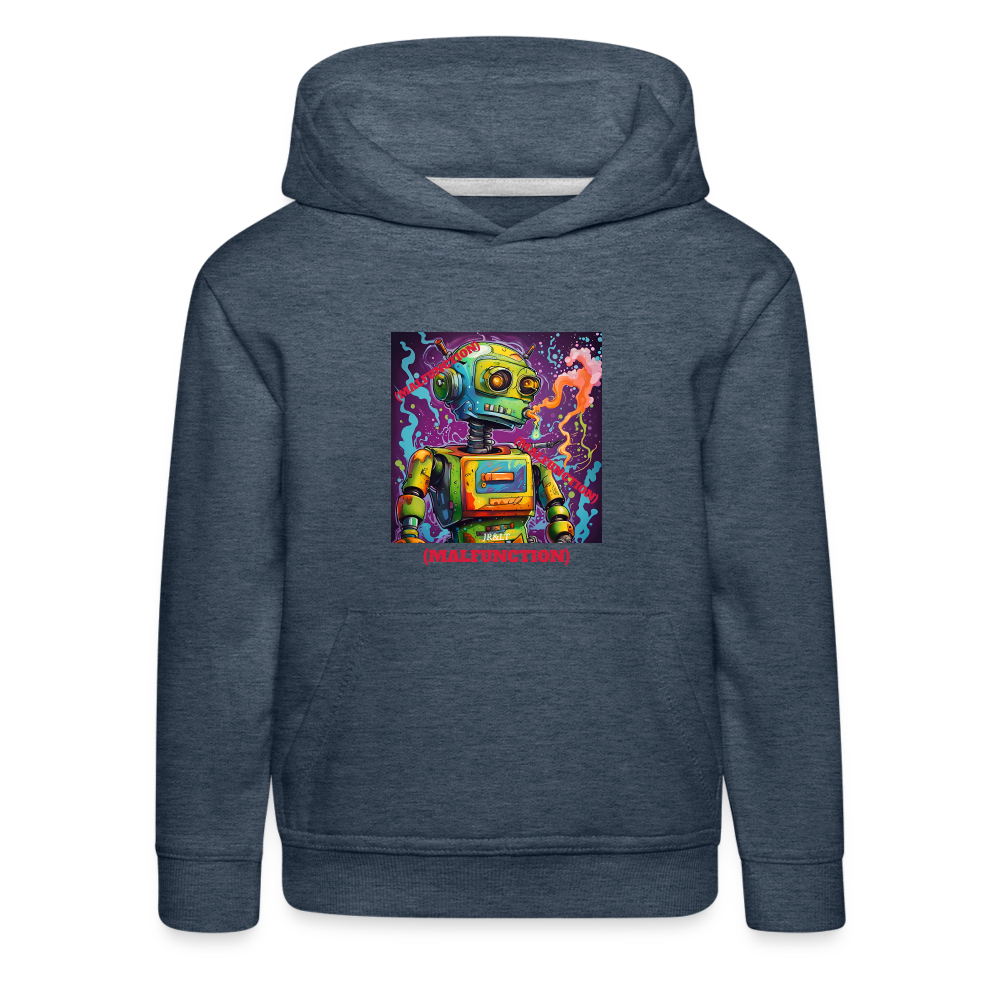 MALFUCNTIONING ROBOT!! KIDS T-SHIRT - heather denim