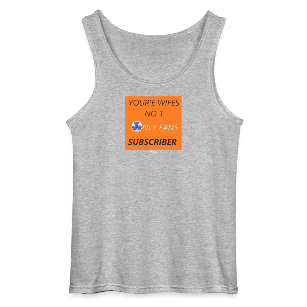 YOUR WIFE'S NO1 - MEN'S TANK TOP - sports grey