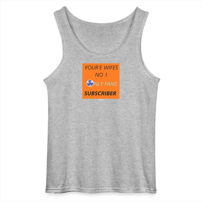 YOUR WIFE'S NO1 - MEN'S TANK TOP - sports grey