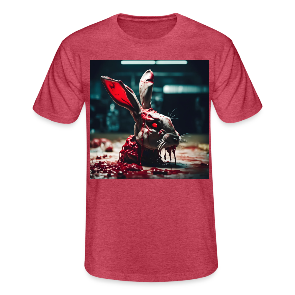 UNLUCKY RABBIT HEAD!! MEN'S CLASSIC T-SHIRT - heather red