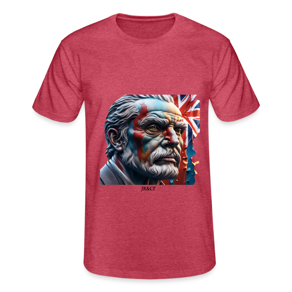 OLD MAN BRITAIN!! MEN'S CLASSIC T-SHIRT - heather red