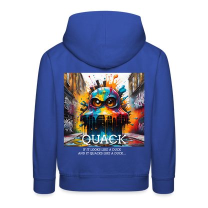 QUACK!! CHILDREN'S HOODIE - royal blue