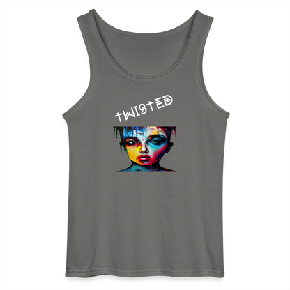 TWISTED - MEN'S TANK TOP - charcoal grey