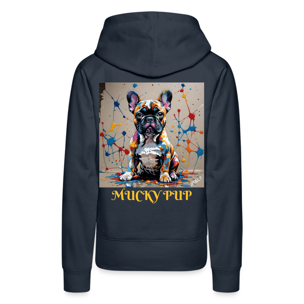 MUCKY PUP!! - WOMEN'S HOODIE - navy