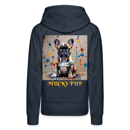 MUCKY PUP!! - WOMEN'S HOODIE - navy