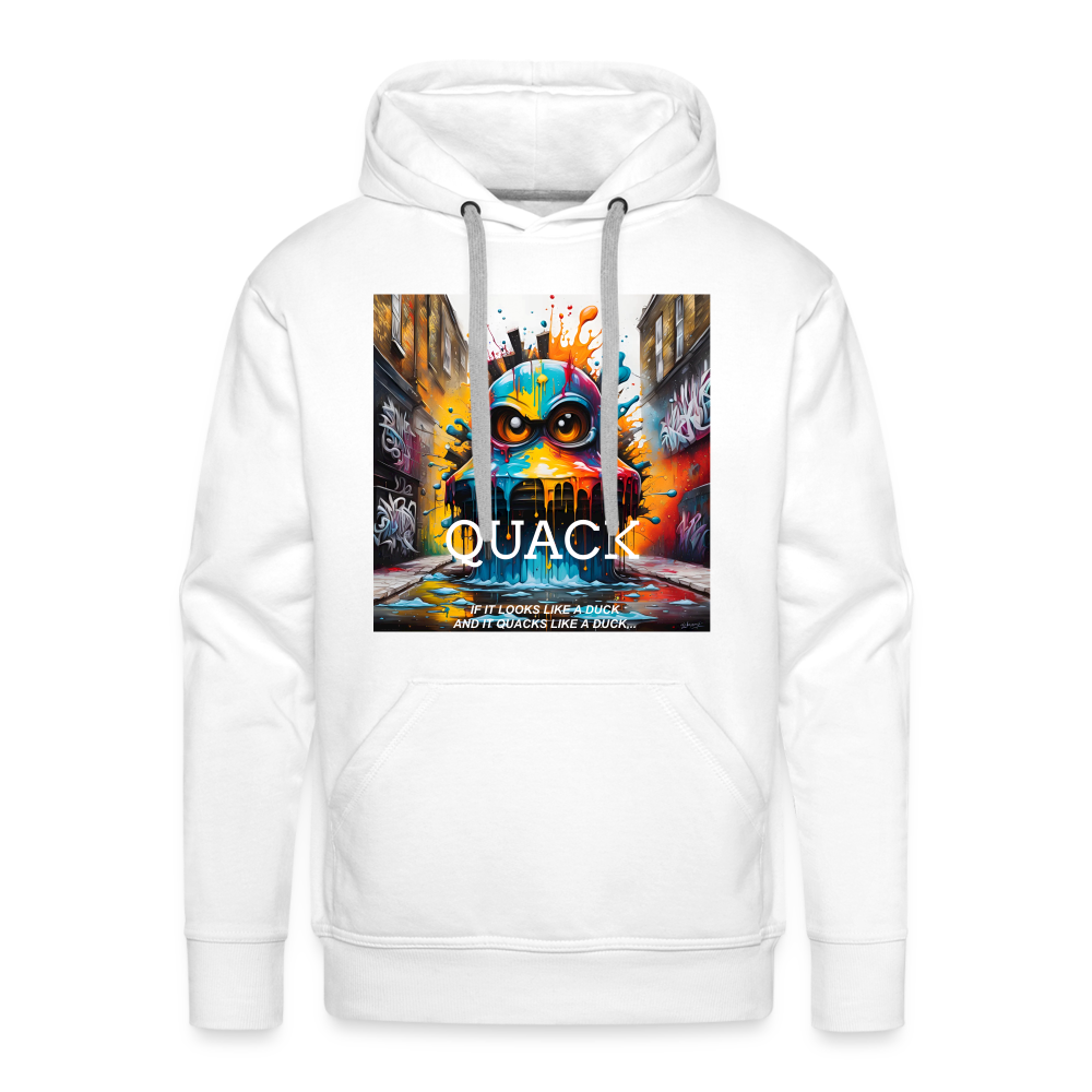 QUACK!! MEN'S HOODIE - white