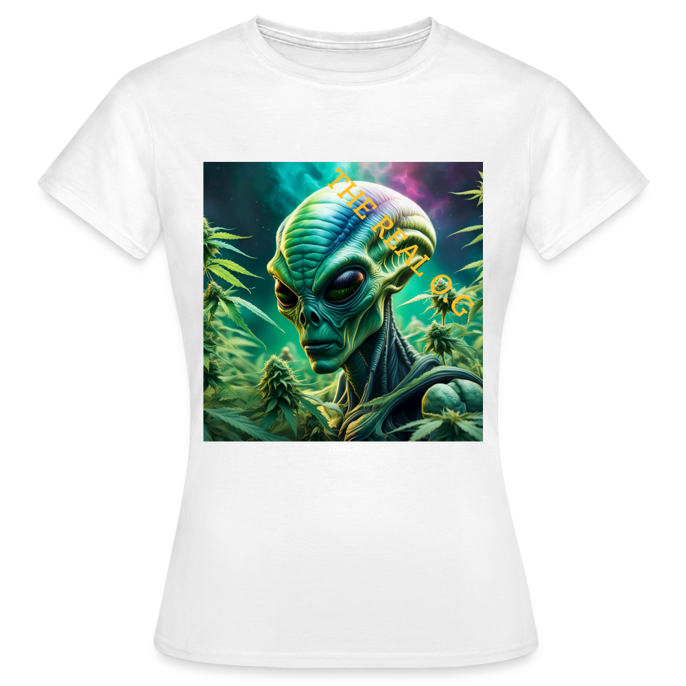 THE REAL ALIEN O.G!! WOMENS CLASSIC T-SHIRT - white