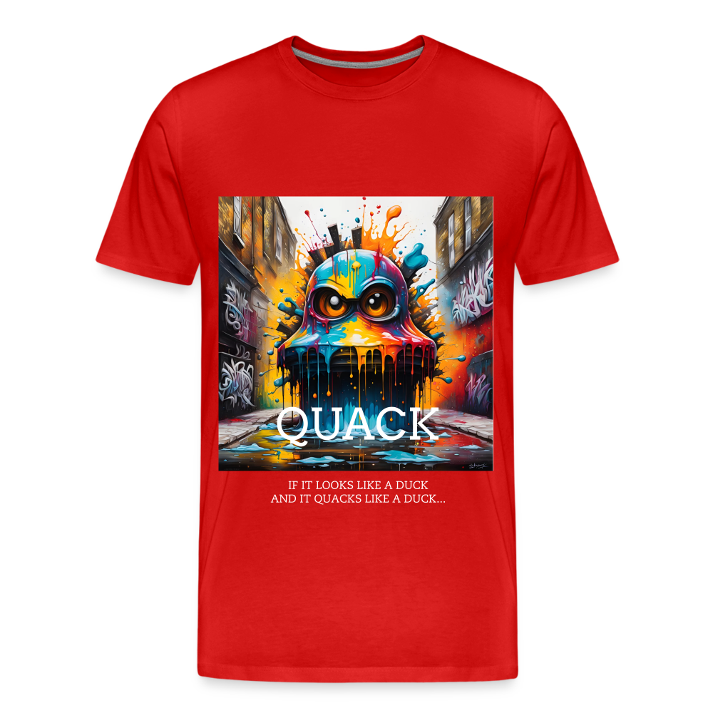 QUACK!! MEN'S PREMIUM T-SHIRT - red