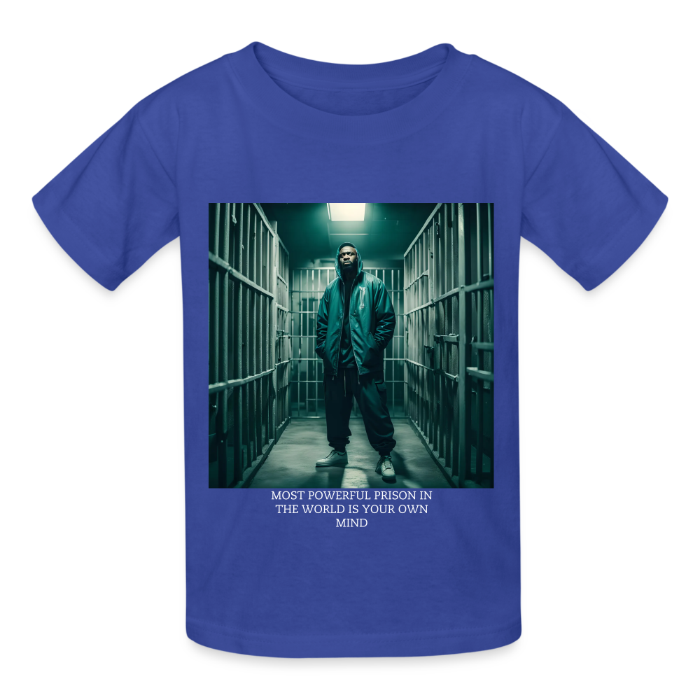 MOST POWERFUL PRISON IN THE WORLD IS OUR MIND - CHILDREN'S T-SHIRT - royal blue