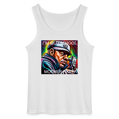 I'M OLD SCHOOL - MEN'S TANK TOP - white