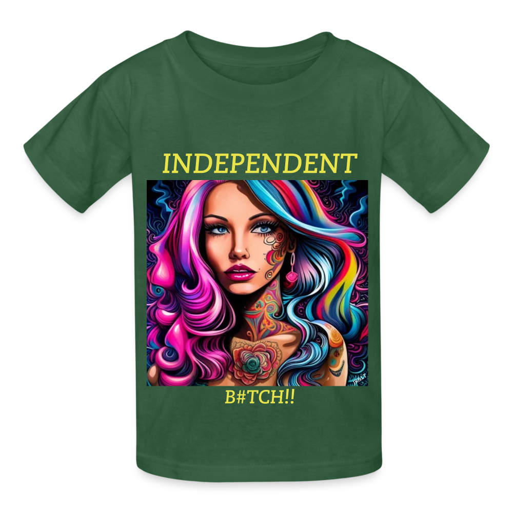 INDEPENDENT!! CHILDREN'S T-SHIRT - bottle green