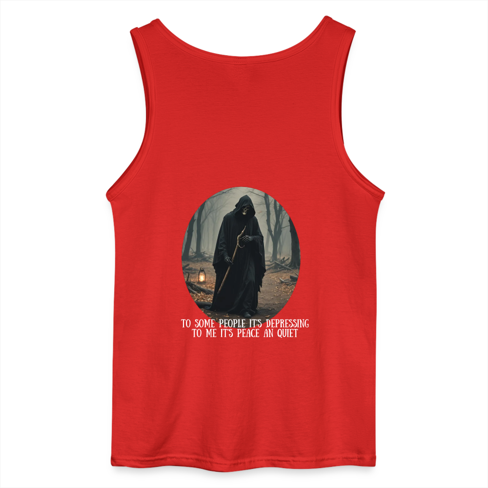 LONELY GRIM REAPER - MEN'S TANK TOP - red