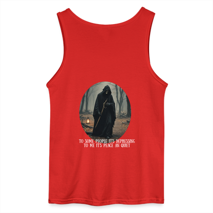 LONELY GRIM REAPER - MEN'S TANK TOP - red