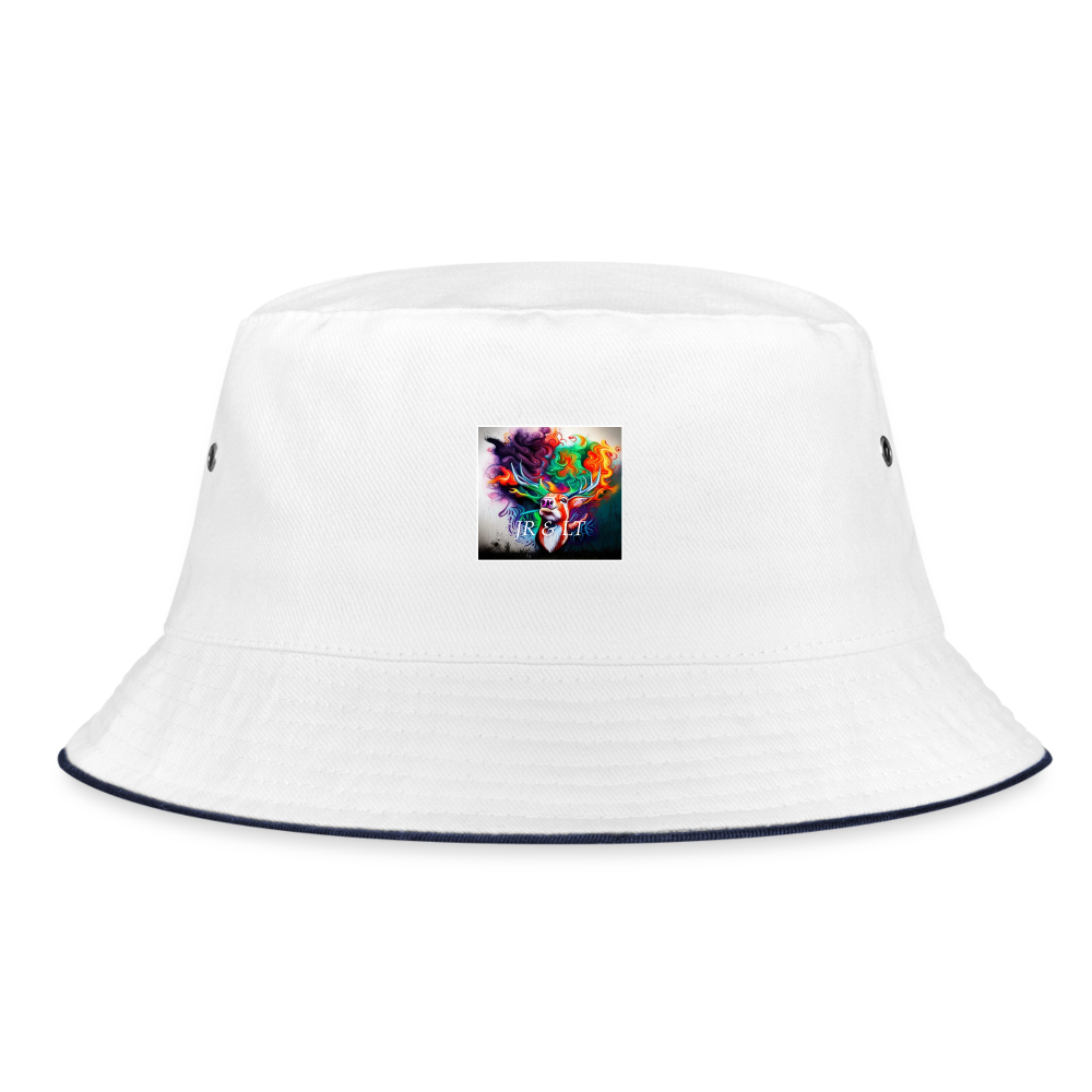 JR&LT® BUCKET HAT - white/navy