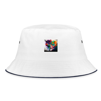 JR&LT® BUCKET HAT - white/navy