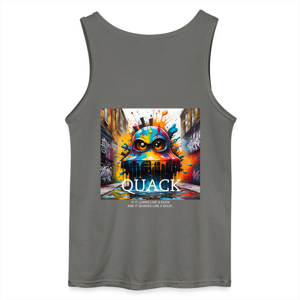 QUACK- MEN'S TANK TOP - charcoal grey